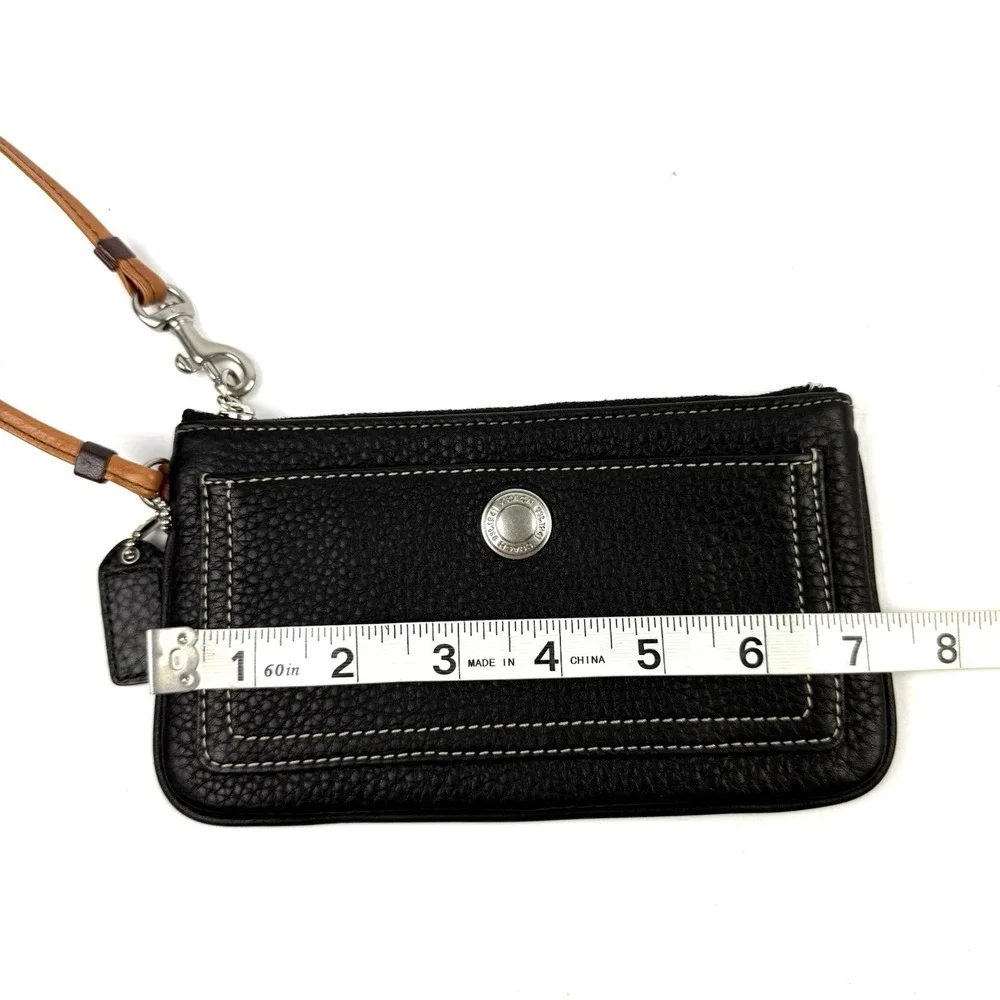 Coach Soho Wristlet Black Pebbled Leather Clutch‎ Wallet Night Out Used Once